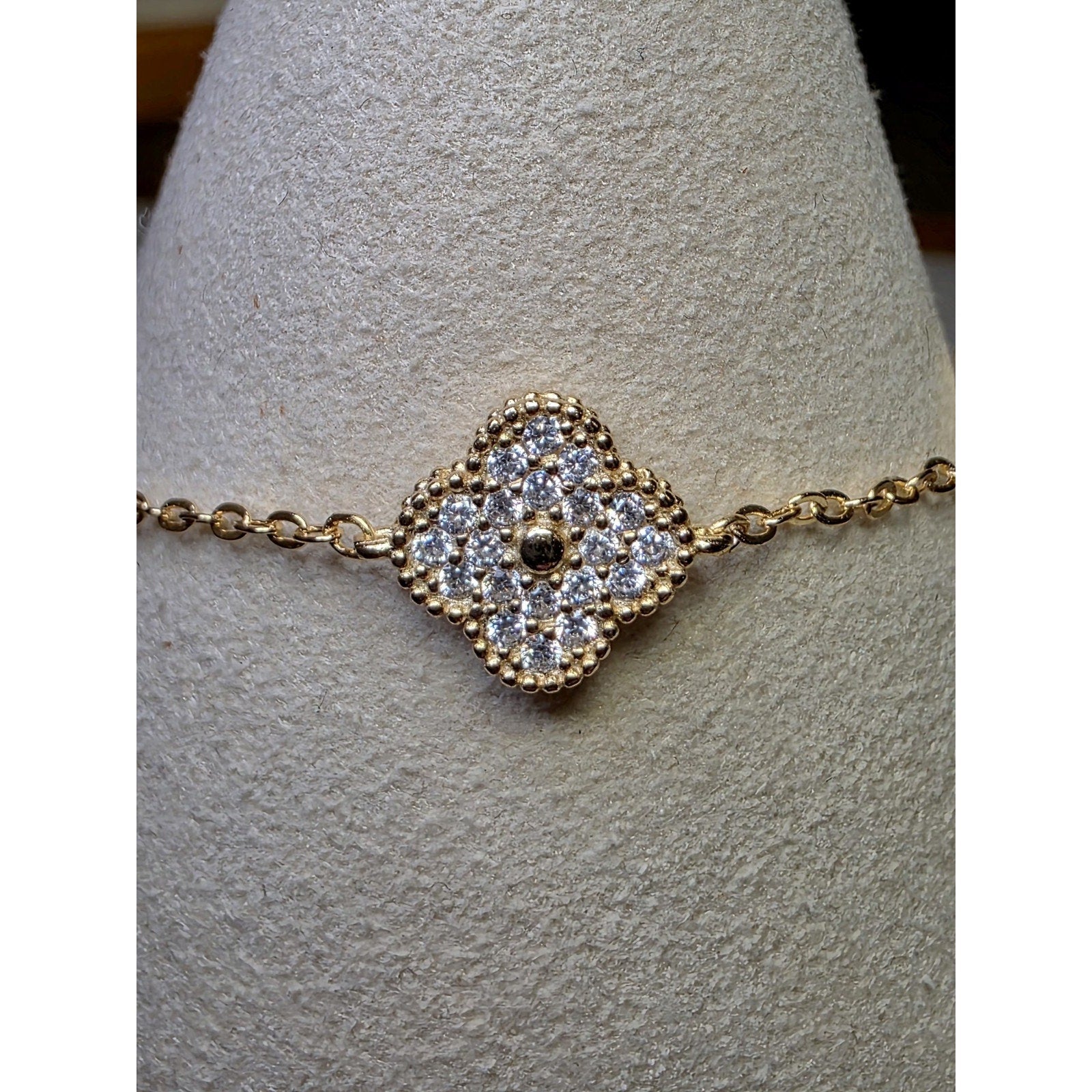 7+1" Turquoise&Moissanite Alternating Bracelet Gold over 925 Sterling Silver