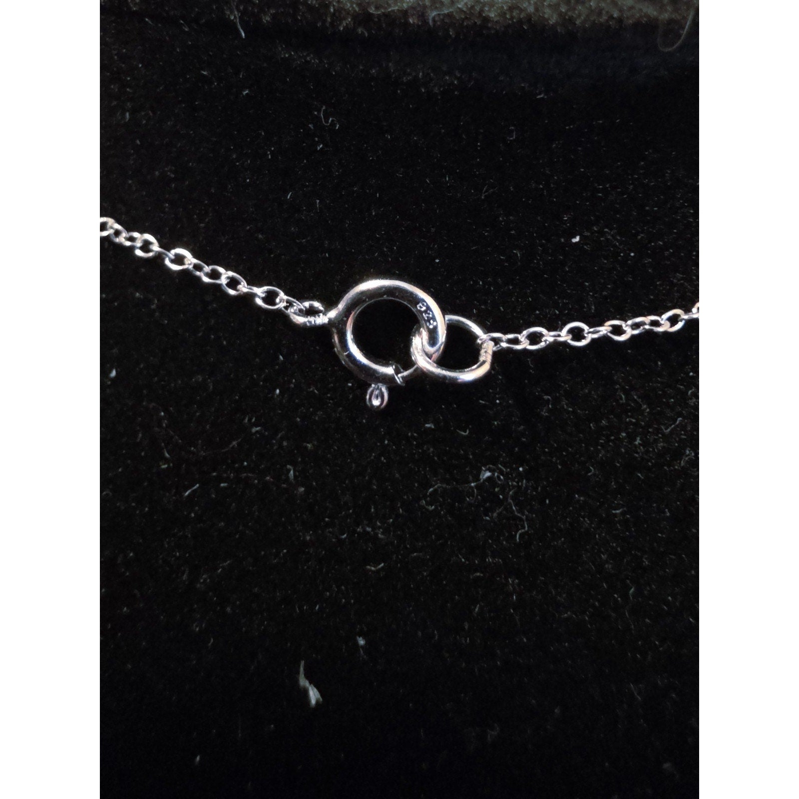 16-18" Natural Diamond 925 Sterling Silver Heart Charm Pendant Necklace
