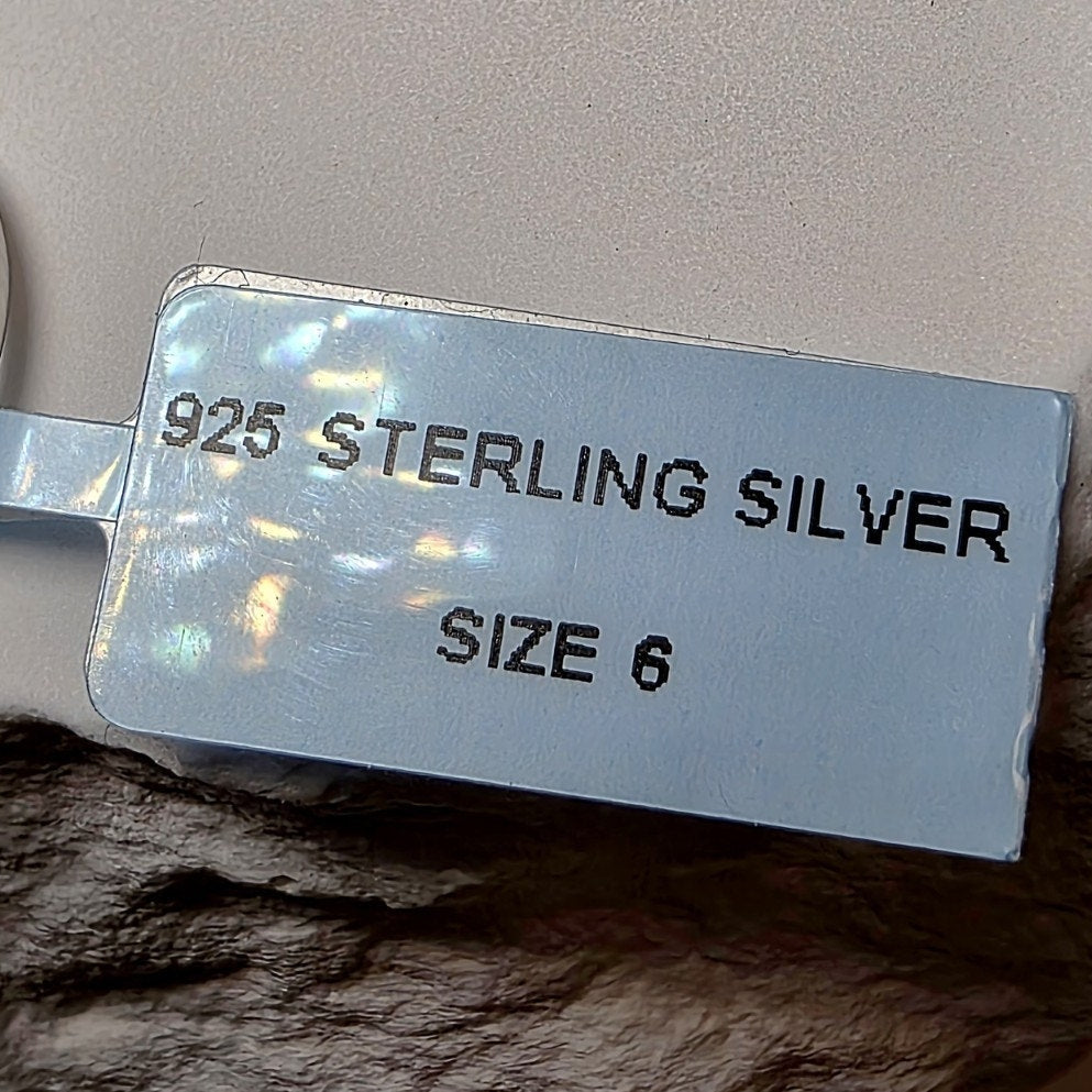 Size 6 Natural Kyanite Solitaire Ring Solid 925 Sterling Silver 2mm Band