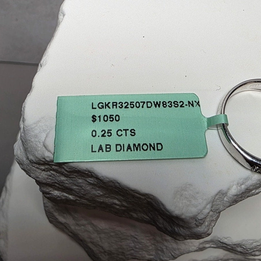 Size 7 Lab-Created Diamond 0.25ctw Half Eternity Chanel Set Band 925 Silver