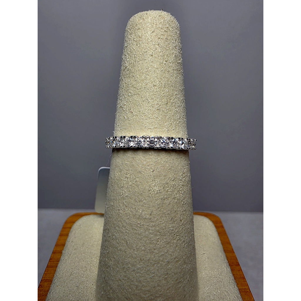 S6 1.01ctw Moissanite Eternity Band 925 Sterling Silver