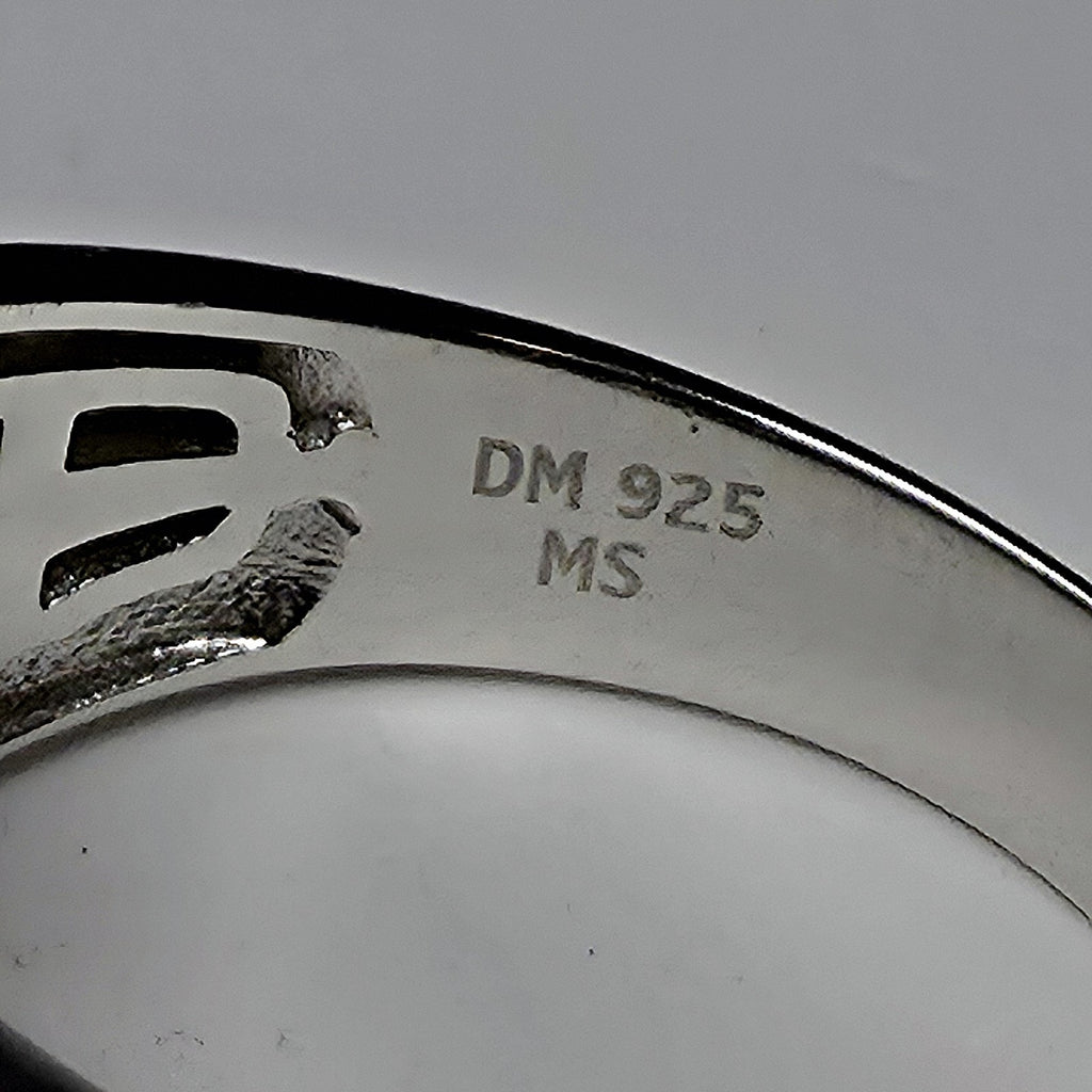 1.00 CTW Moissanite Pavé Signet Ring in 925 Sterling Silver Size 10