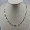 22" Flat Cuban Curb Chain 4.3mm 925 Sterling Silver 10g
