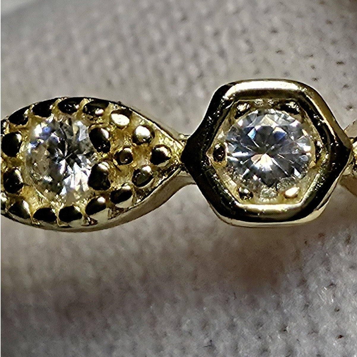S6 0.30ct Moissanite Stackable Eternity Band Gold Over 925 Sterling Silver
