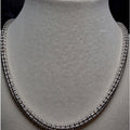 24" 5.1mm 41g 5-Line DC Ice Barrel Chain w/Rhodium Solid 925 Sterling Silver