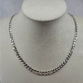 22" Flat Cuban Curb Chain 5.3mm 925 Sterling Silver 16g