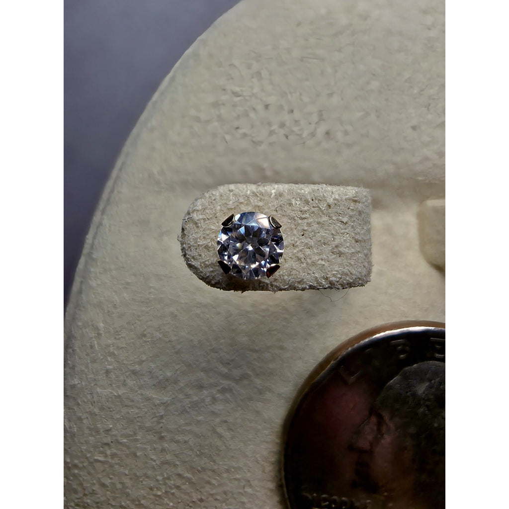 14k Solid Gold 4mm 0.47ct Moissanite Stud Earrings w/GRA Comfort back
