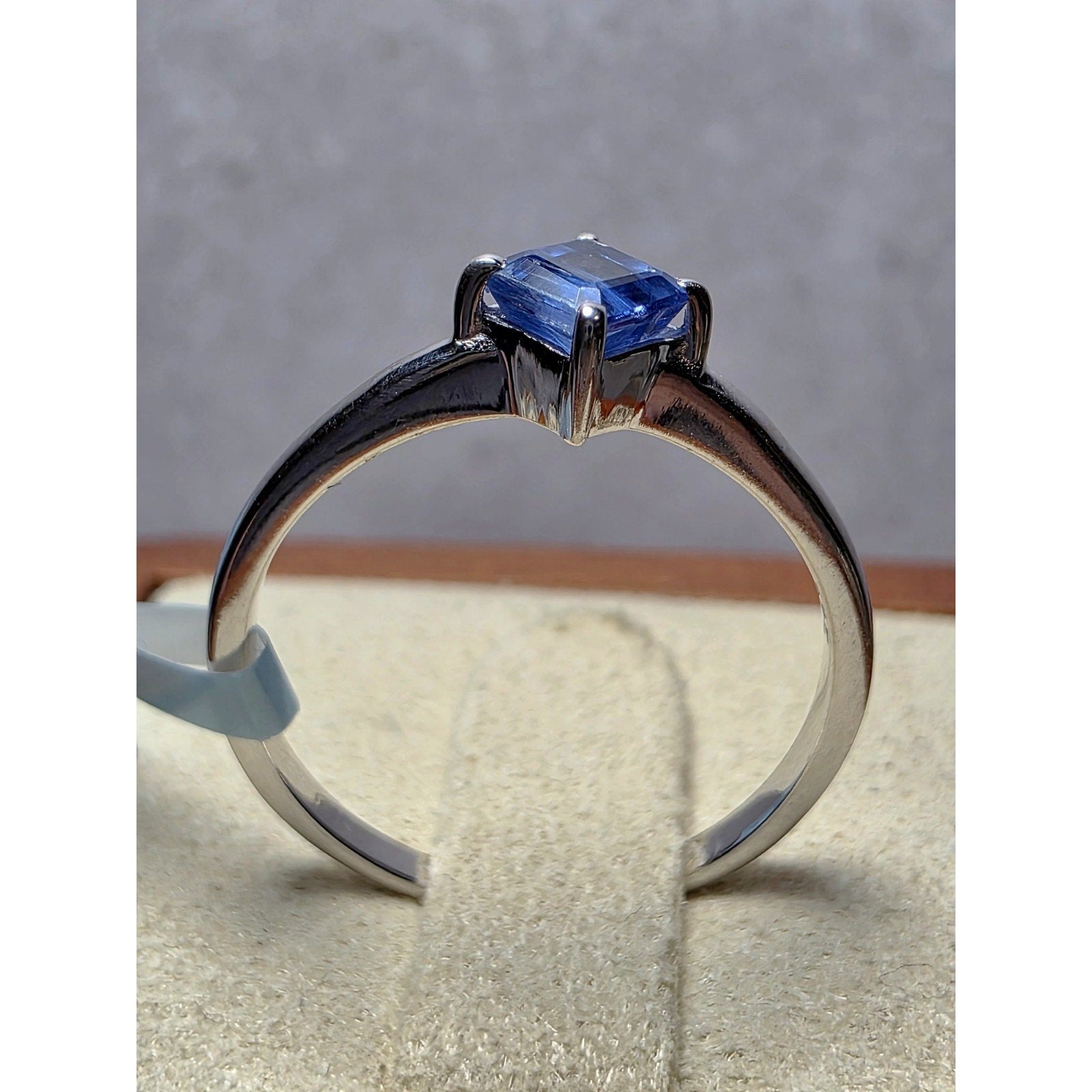 S6 Natural Kyanite Solitaire Band 925 Sterling Silver