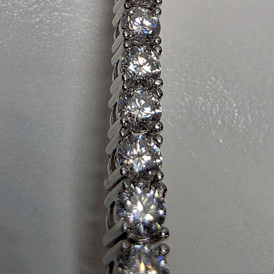 7.5" Moissanite Tennis Bracelet 925 Sterling Silver 5.32ctw Unisex Iced Out