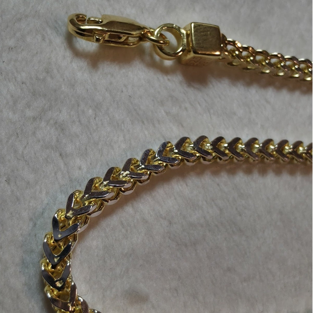 18" 3.0mm Franco Chain Gold Plated 925 Sterling Silver 8.76g