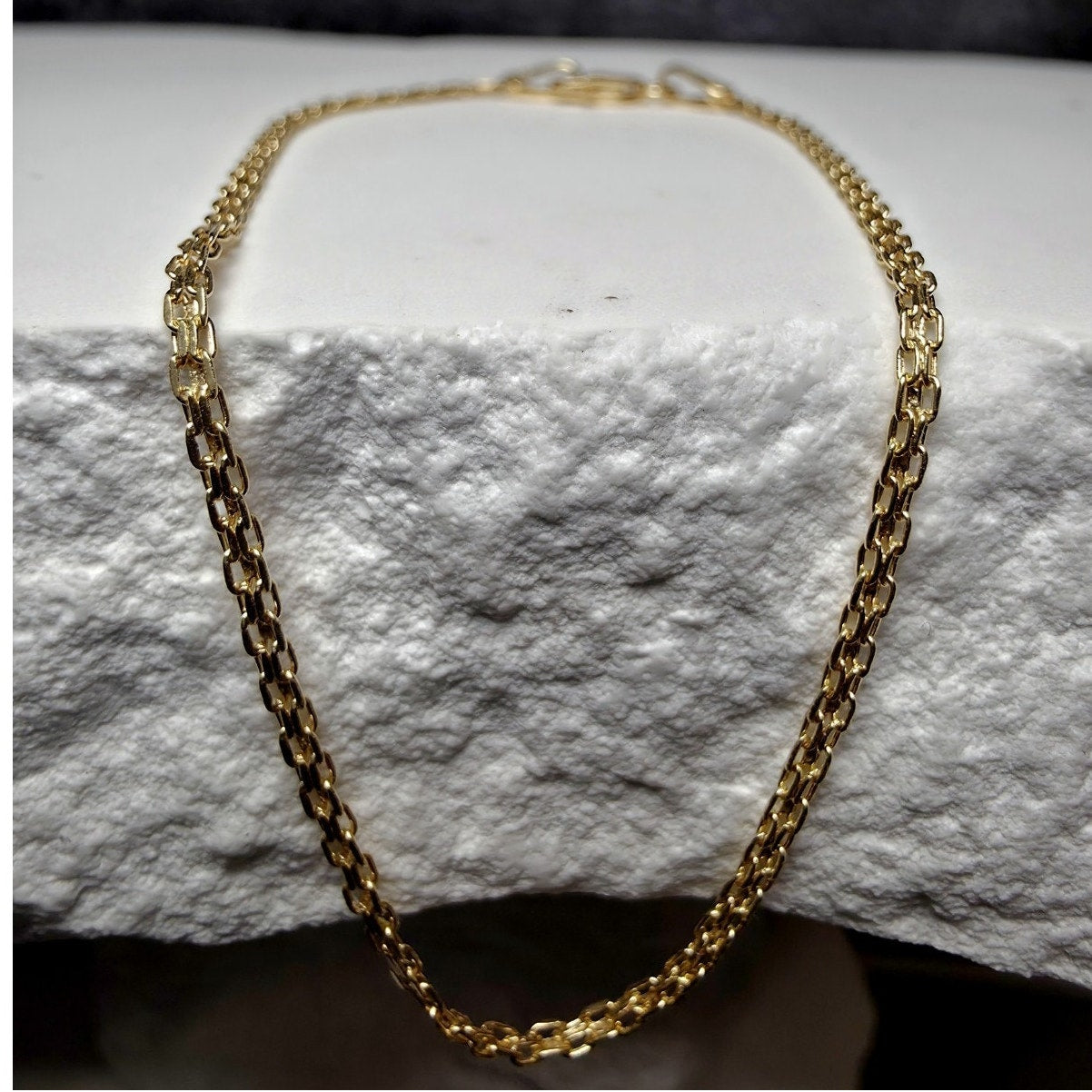 Solid 10k Yellow Gold 1.6mm Bizmark Dainty Bracelet 7.5 Inches