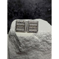 0.68 CTW VVS D Color Moissanite Square Cluster Stud Earrings in 925 Silver
