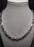 26" 6.6mm 76g FigaRope Milano Chain w/Rhodium Finish 925 Sterling Silver