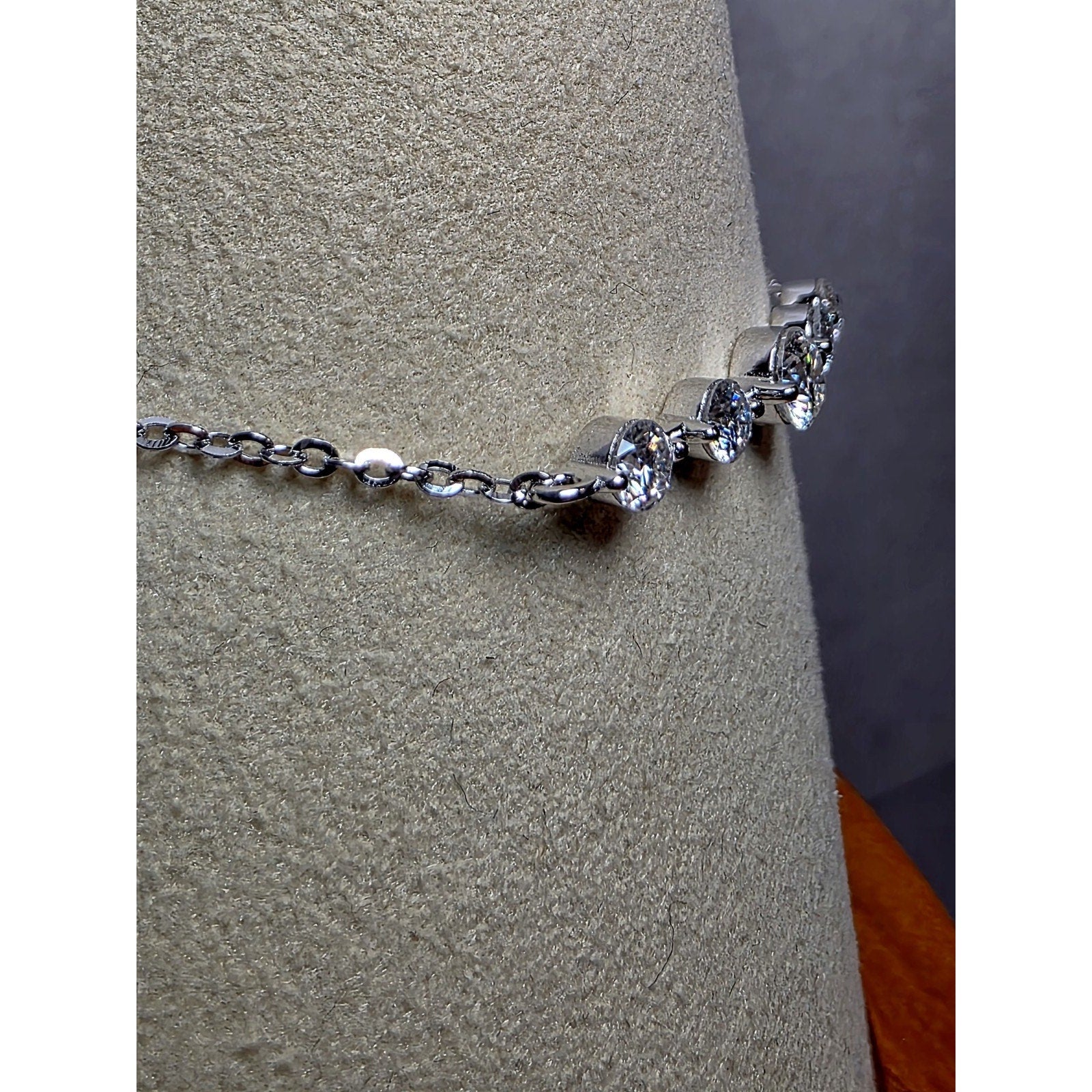 6.5-8.5" 4mm 0.3ctw VVSD Moissanite Braclet 925 Sterling Silver