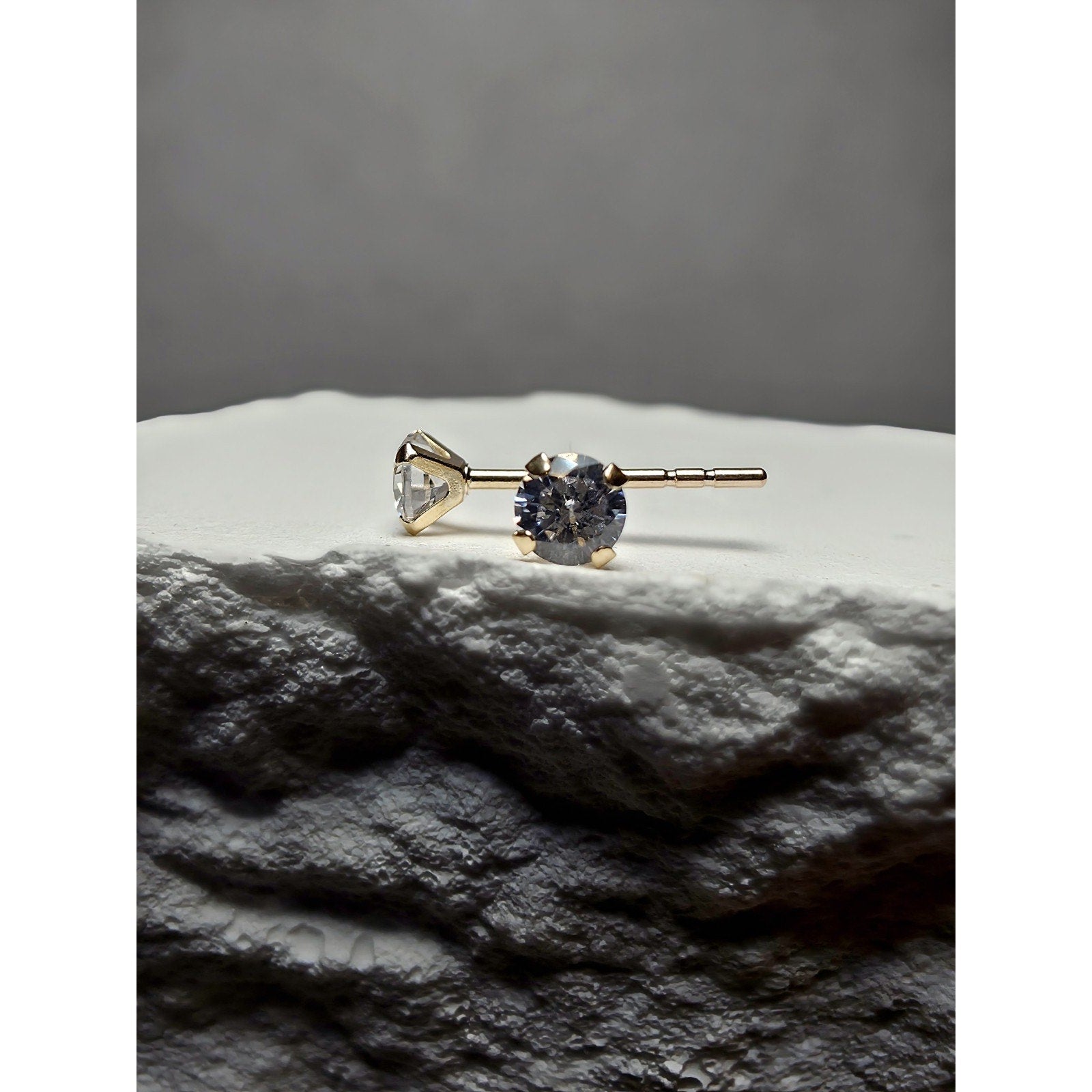 10k Solid Gold 3mm Round Stud Earrings Stamped w/comfort backs
