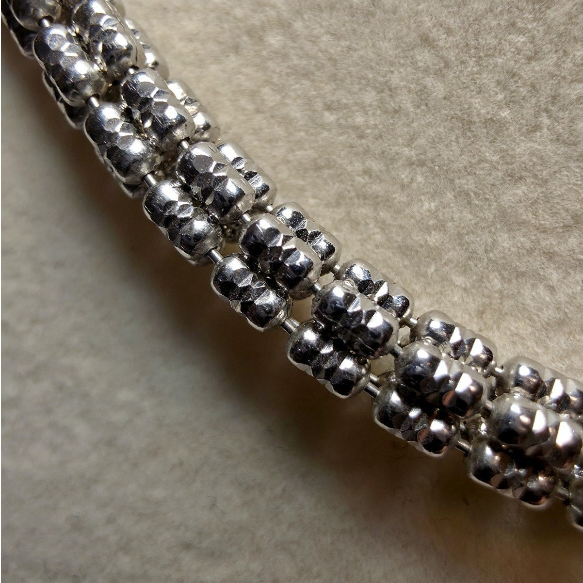 24" 5.1mm 41g 5-Line DC Ice Barrel Chain w/Rhodium Solid 925 Sterling Silver