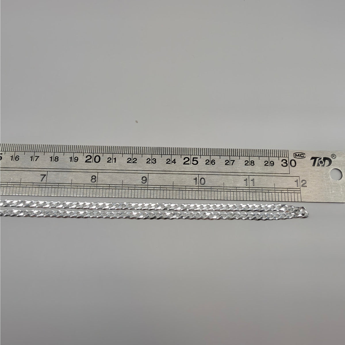 24" Flat Cuban Curb Chain 3.8mm 925 Sterling Silver 10g