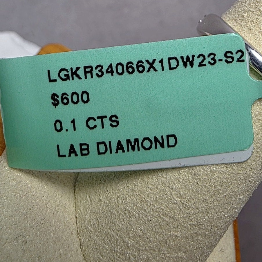Size 7 Lab-Created Diamond 0.10ctw Half Eternity Ring 925 Silver