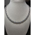 24" 8mm Moissanite Puffed Mariner Chain 52.49g 925 Sterling Silver