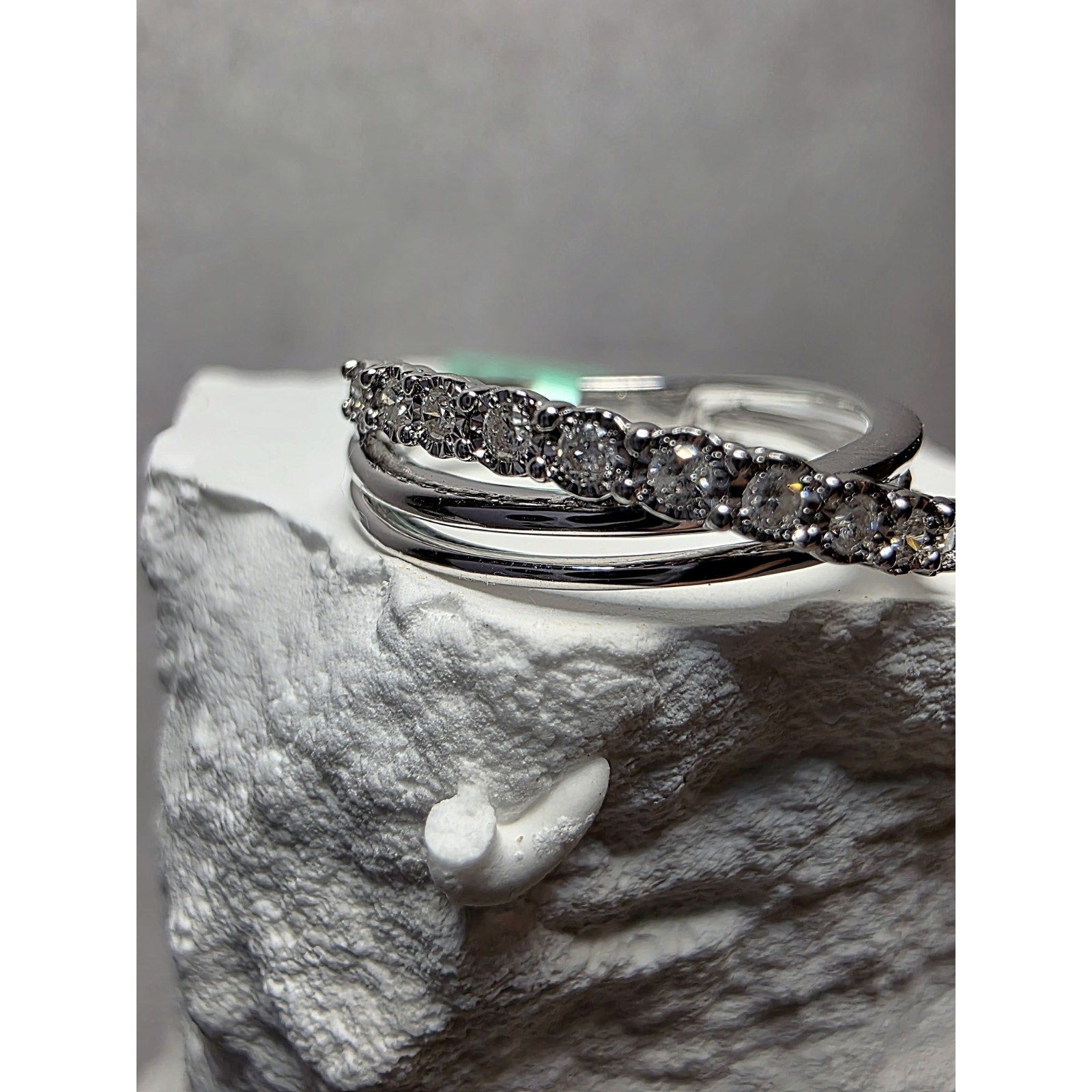 S7 0.25ctw Diamond Ring 925 Sterling Silver Lab Created