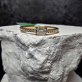 0.33 CTW Emerald Cut Lab Grown Diamond Ring in (Size 7) Gold Over 925 Sterling
