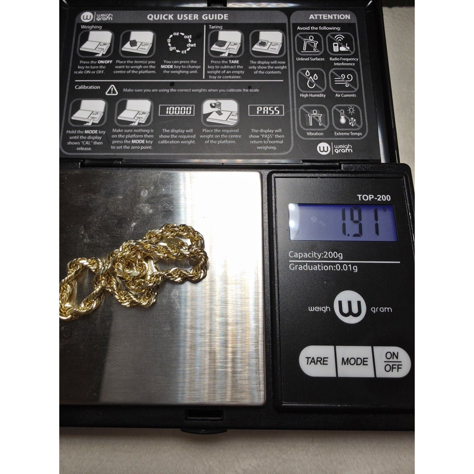 8" 4mm 10k Gold Diamond Cut Hollow Rope Stamped