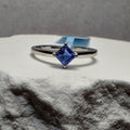 Size 6 Natural Kyanite Solitaire Ring Solid 925 Sterling Silver 2mm Band