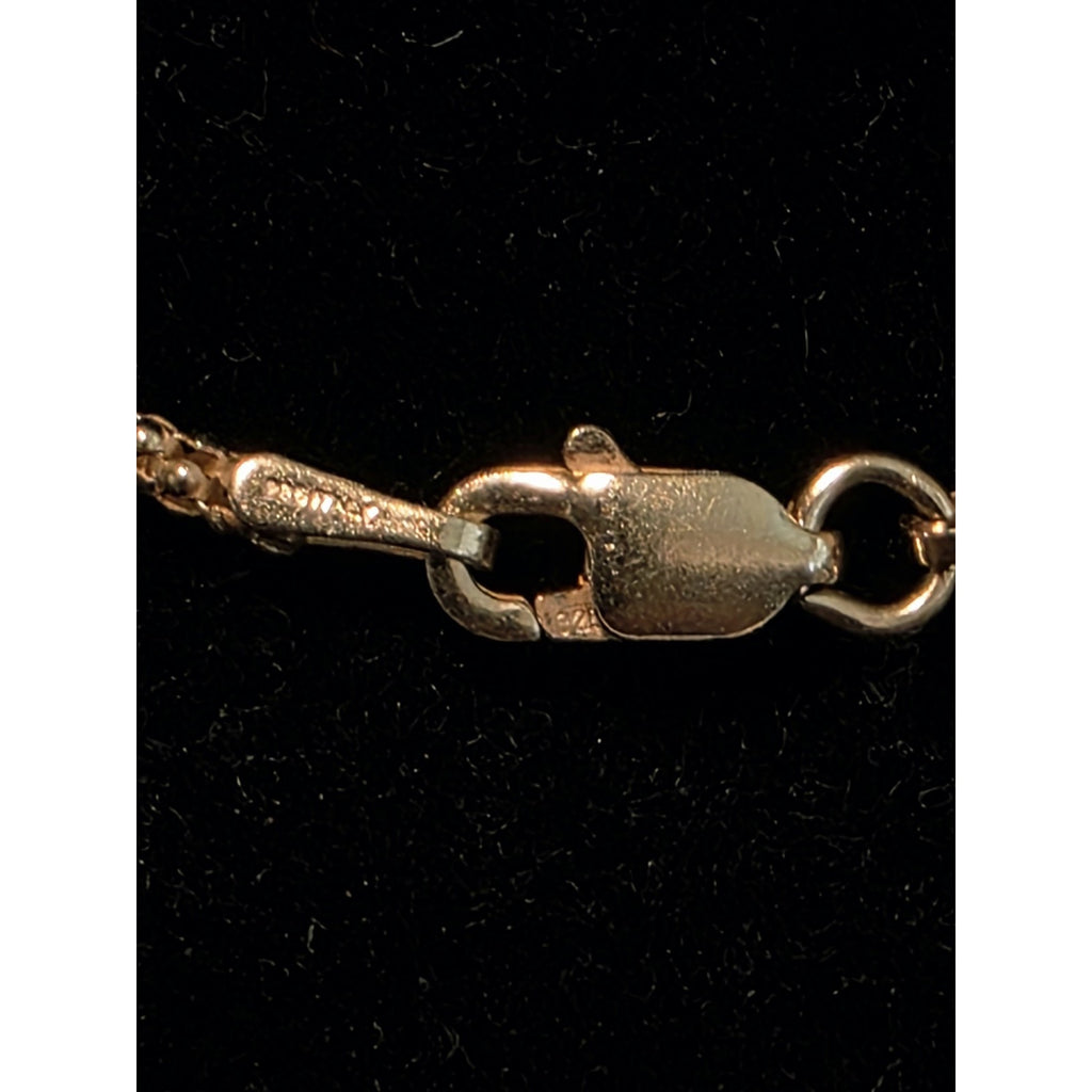 10k Gold Nugget Pendant w/ 30" Gold Plated Silver Popcorn Chain