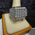 10.64ctw Moissanite Men's Statement Ring - 925 Silver (Size 11) GRA Certified