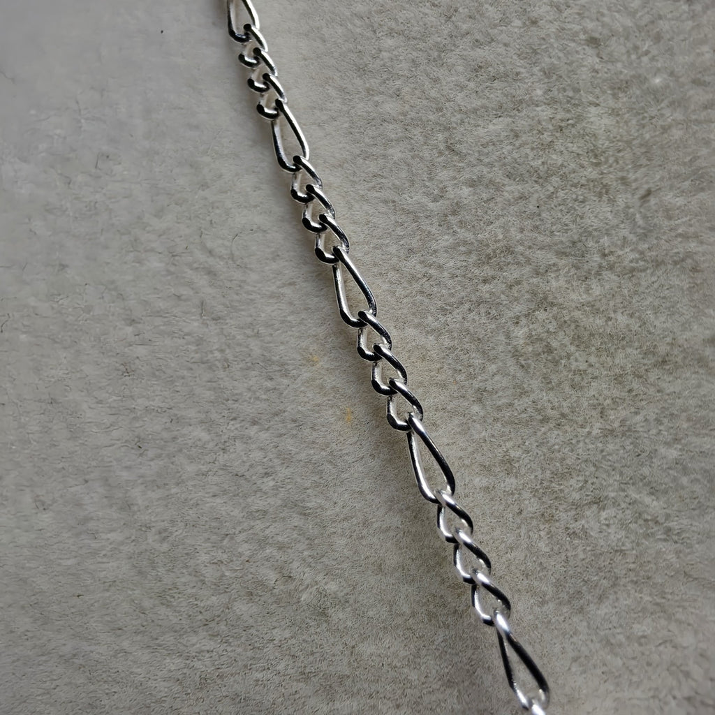 2.2CTW Moissanite Cross Pendant in 925 Sterling Silver | 24" 2mm Figaro Necklace