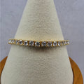 7.5" 3.5mm Moissanite Tennis Bracelet Gold Plated 925 Silver - GRA Certified
