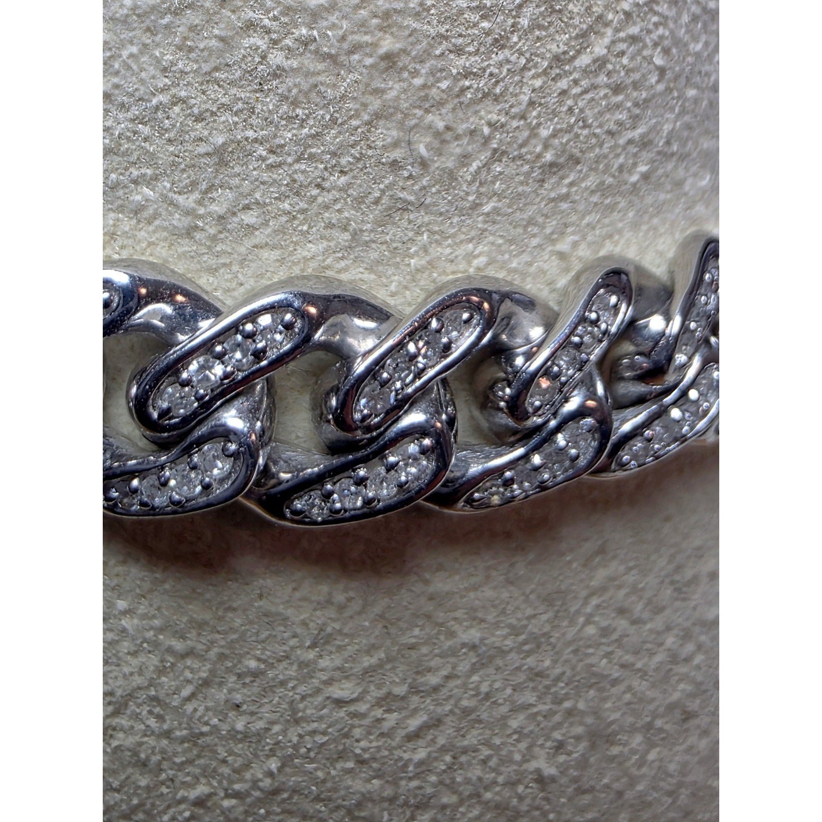 8" Natural Diamond Monaco Braclet 8.0mm Solid 925 Sterling Silver 25g