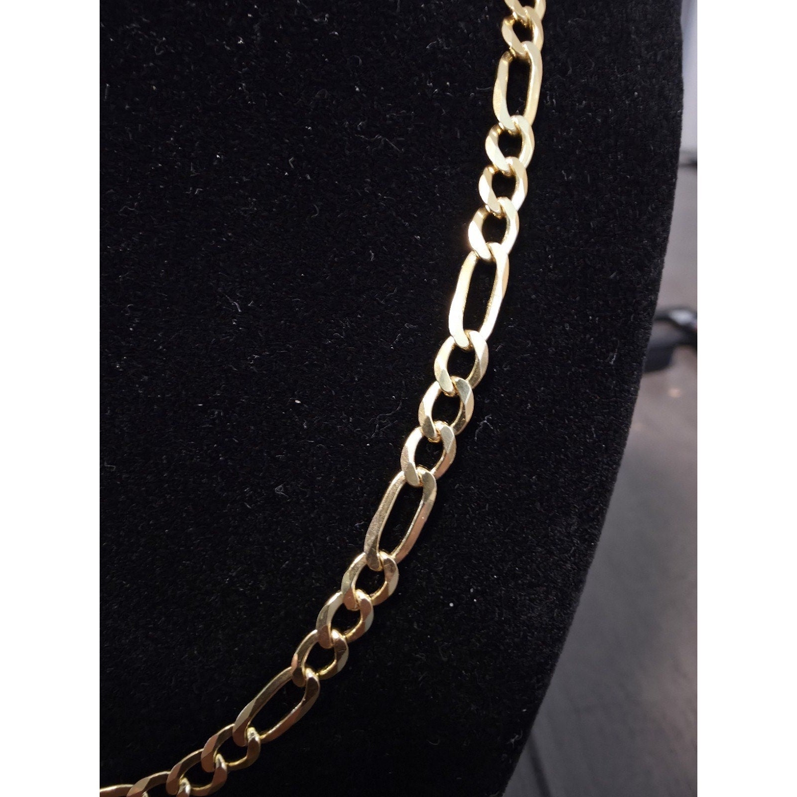 24" 5.1mm Gold over 925 Silver Figaro Chain 17.55g