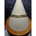 8" 6.6mm Cuban Curb Bracelet 8.74g Gold Over 925 Sterling Silver