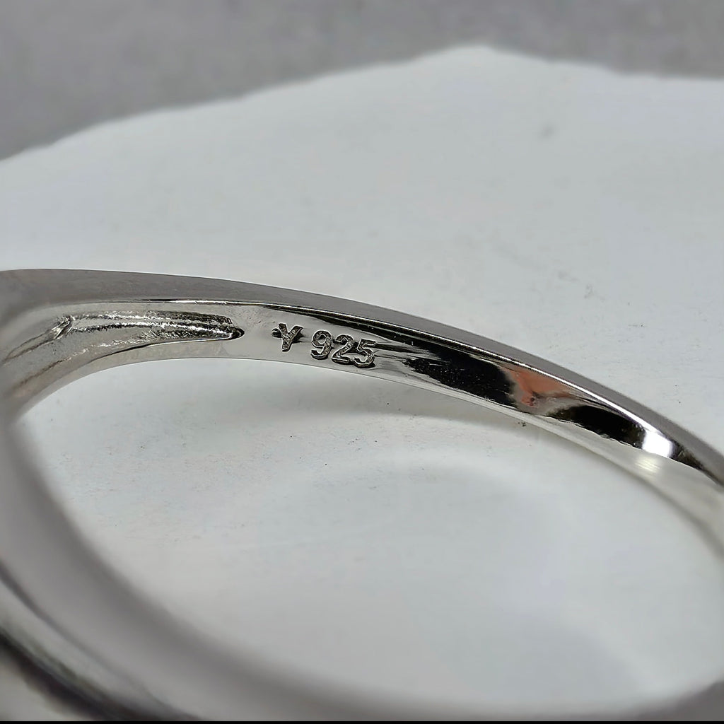Size 7 Marquise Pink Fire Opal Ribbon Bypass Ring in Solid 925 Sterling Silver