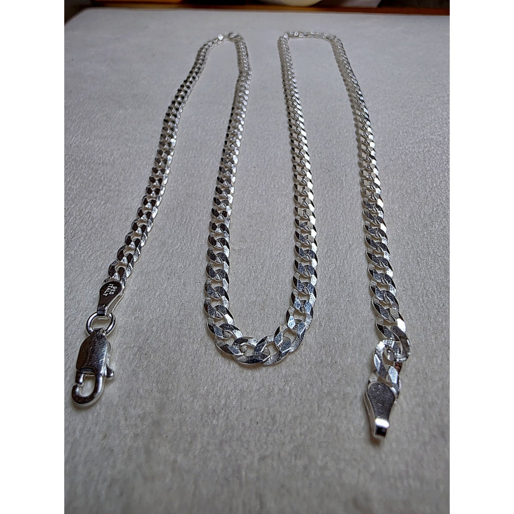 22" 4mm Cuban Curb 925 Sterling Silver 9.62g