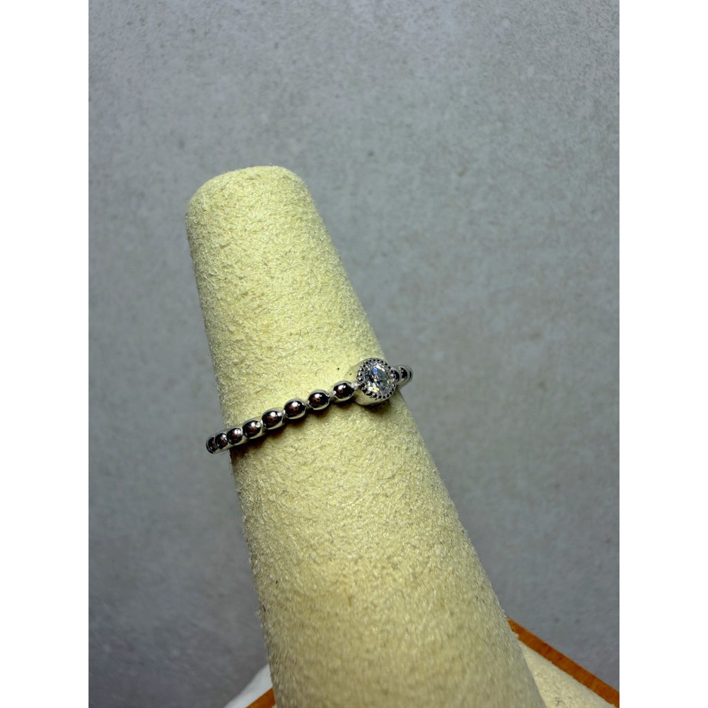 S5 0.1ct Moissanite Halo Half Eternity Band 925 Sterling Silver
