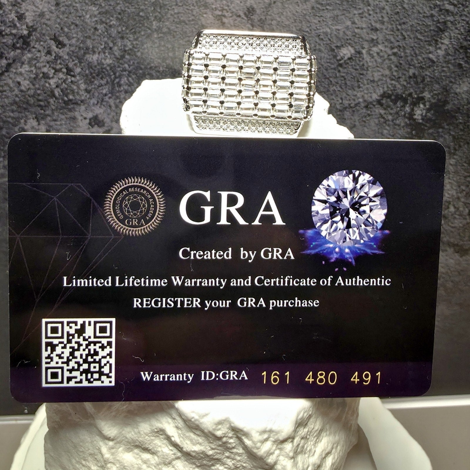 10.64ctw Moissanite Men's Statement Ring - 925 Silver (Size 11) GRA Certified