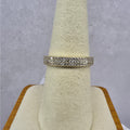 Size 8 0.88ctw Moissanite Triple-Row Full Eternity Ring Gold Plated Silver