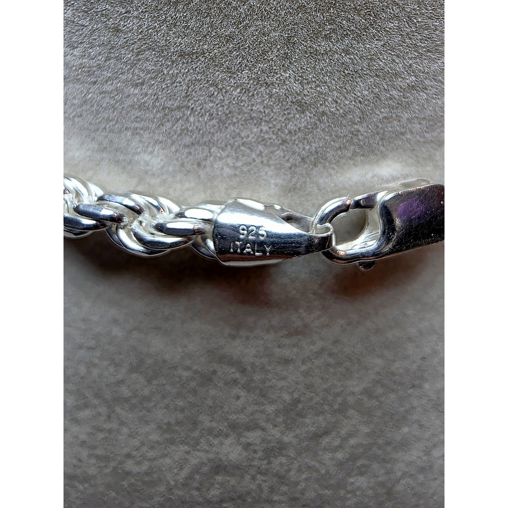 26" 5mm 50g Rope Solid 925 Sterling Silver Stamped