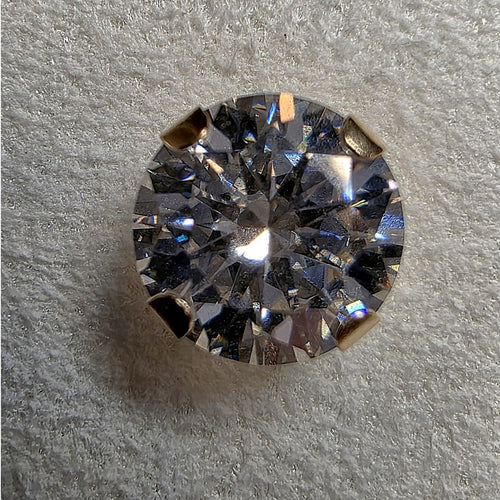 1.52ctw Moissanite Stud Earrings 14K Solid Gold 6mm Round Cut GRA Certified