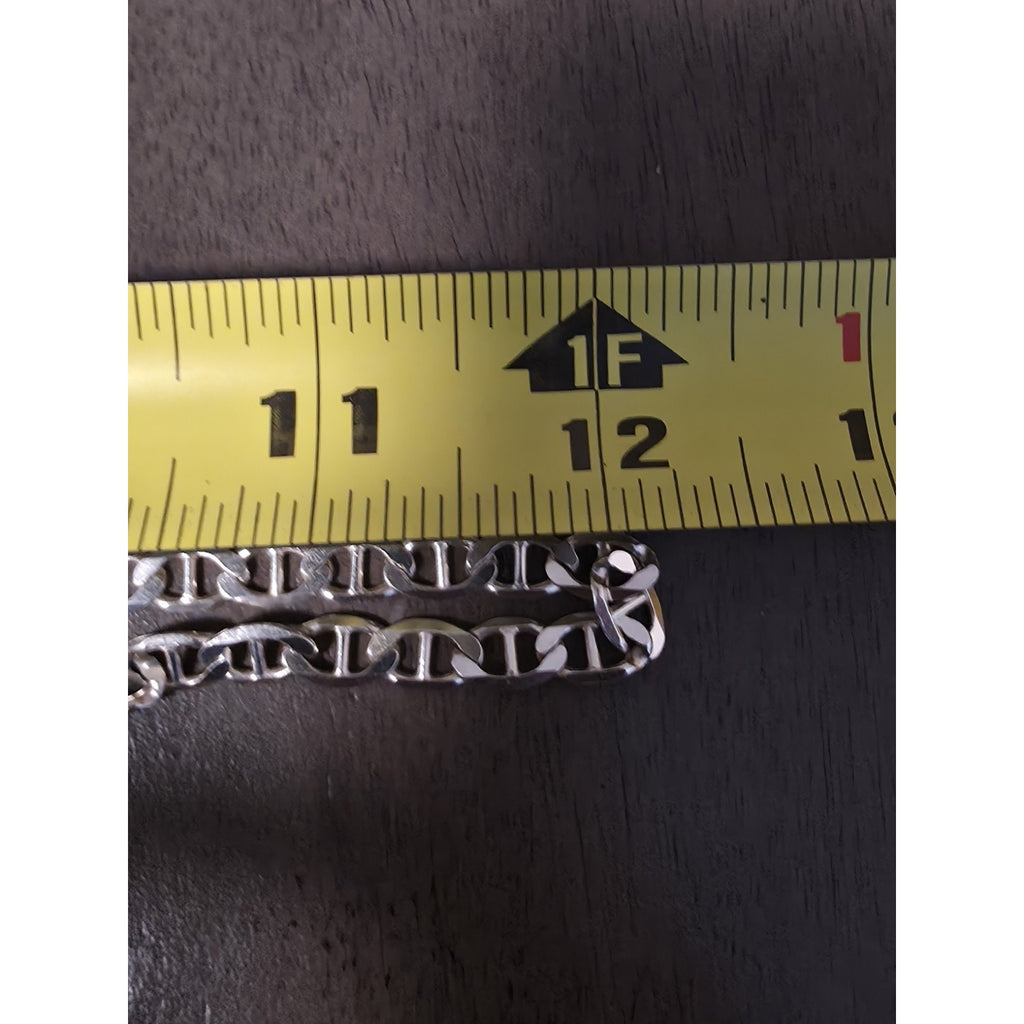 24" 6.3mm 925 Sterling Silver Flat Mariner Chain 25.90g