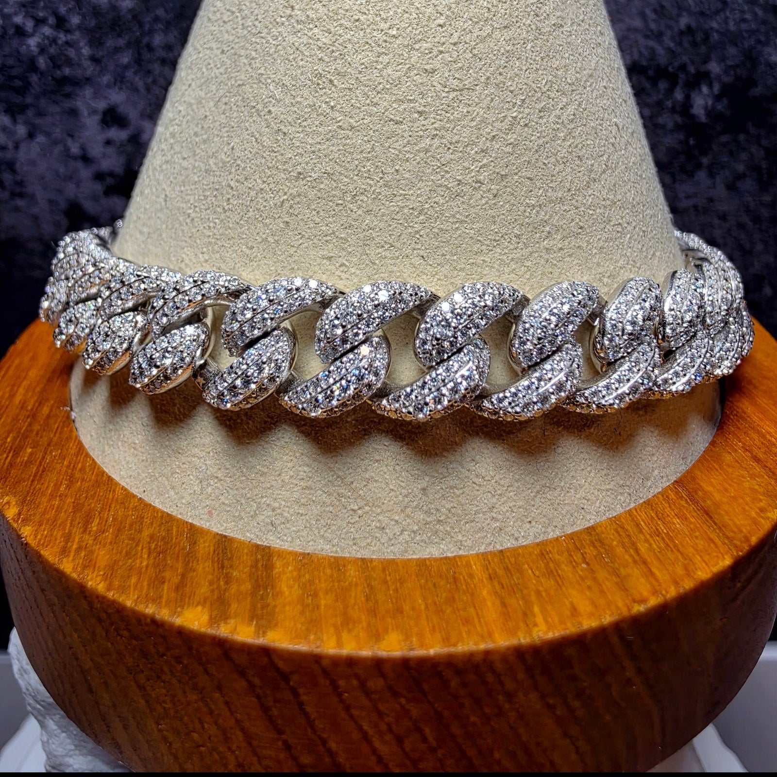 8.49 CTW VVS D Moissanite Miami Cuban Bracelet 925 Sterling Silver 10mm 8.5"