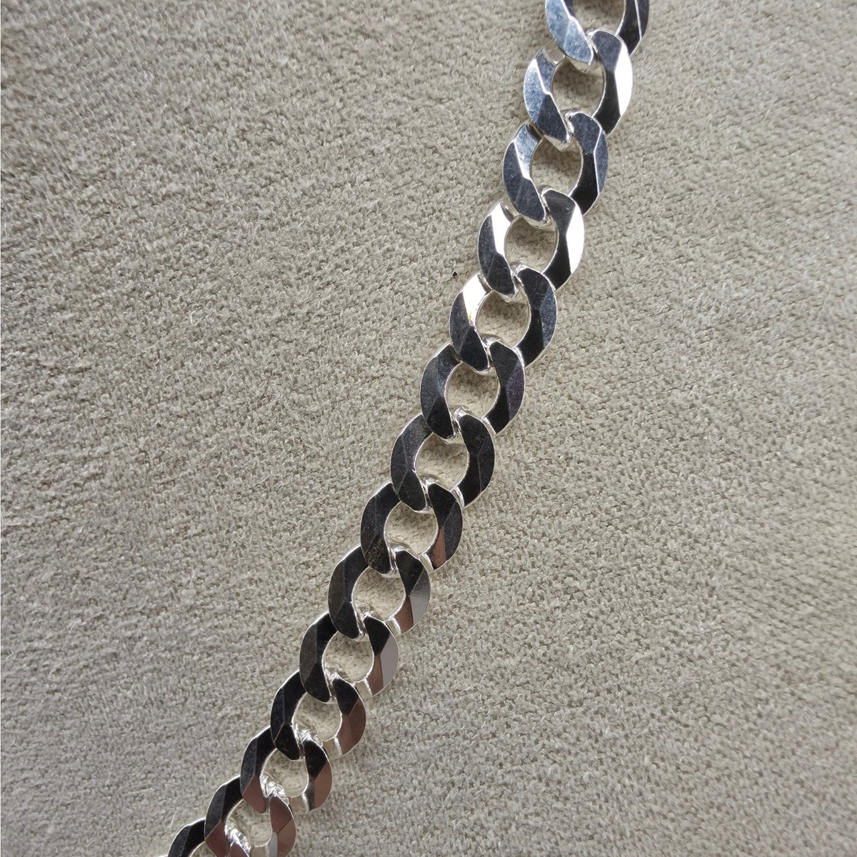 22" Flat Cuban Curb Chain 6.1mm 925 Sterling Silver 20.6g