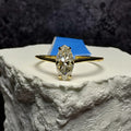 0.5ctw Marquise Cut Moissanite Ring 1m Gold Over Silver - Size 6.5, GRA