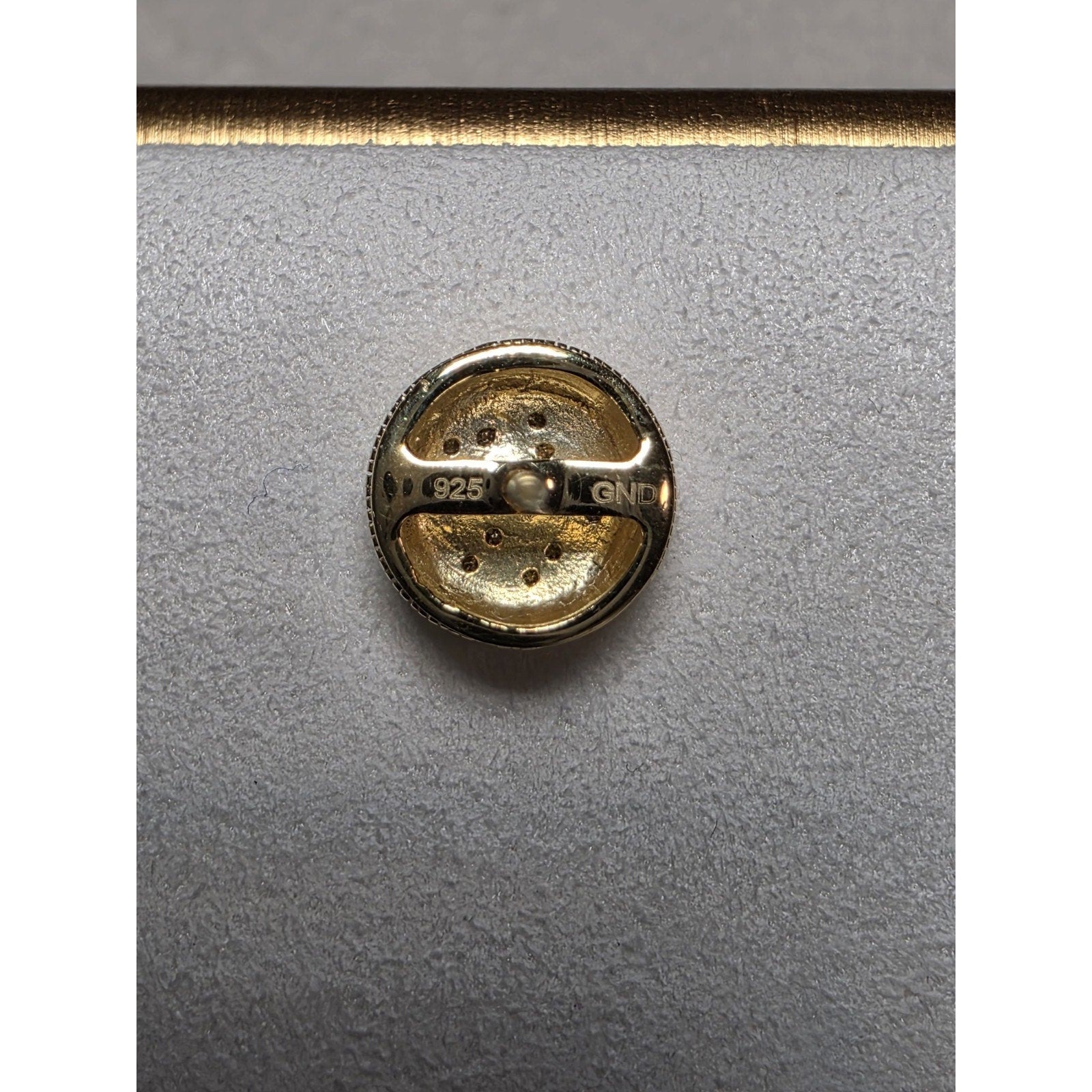 10mm Round Yellow Natural Diamond Stud Earrings 0.10CTW 14k Gold over 925 Sterling Silver