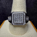 2.00 CTW Moissanite Men’s Iced Out Cluster Ring - 925 Sterling Silver Size 11