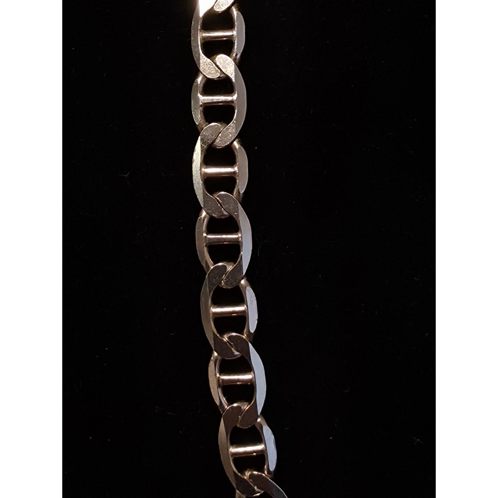 24" 6.3mm 925 Sterling Silver Flat Mariner Chain 25.90g
