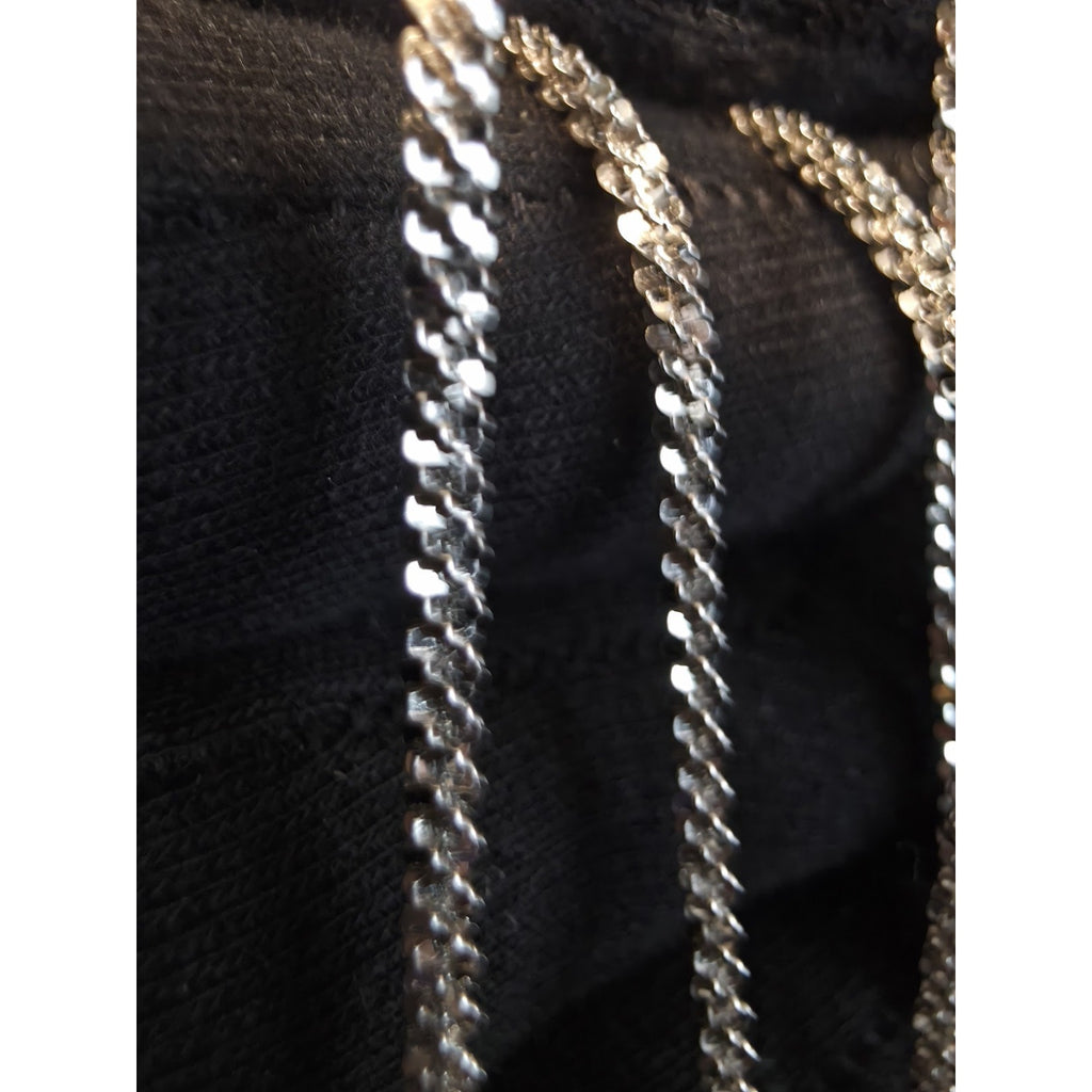 22" Twisted Rock Chain 2.3mm 925 Sterling Silver 6.27g