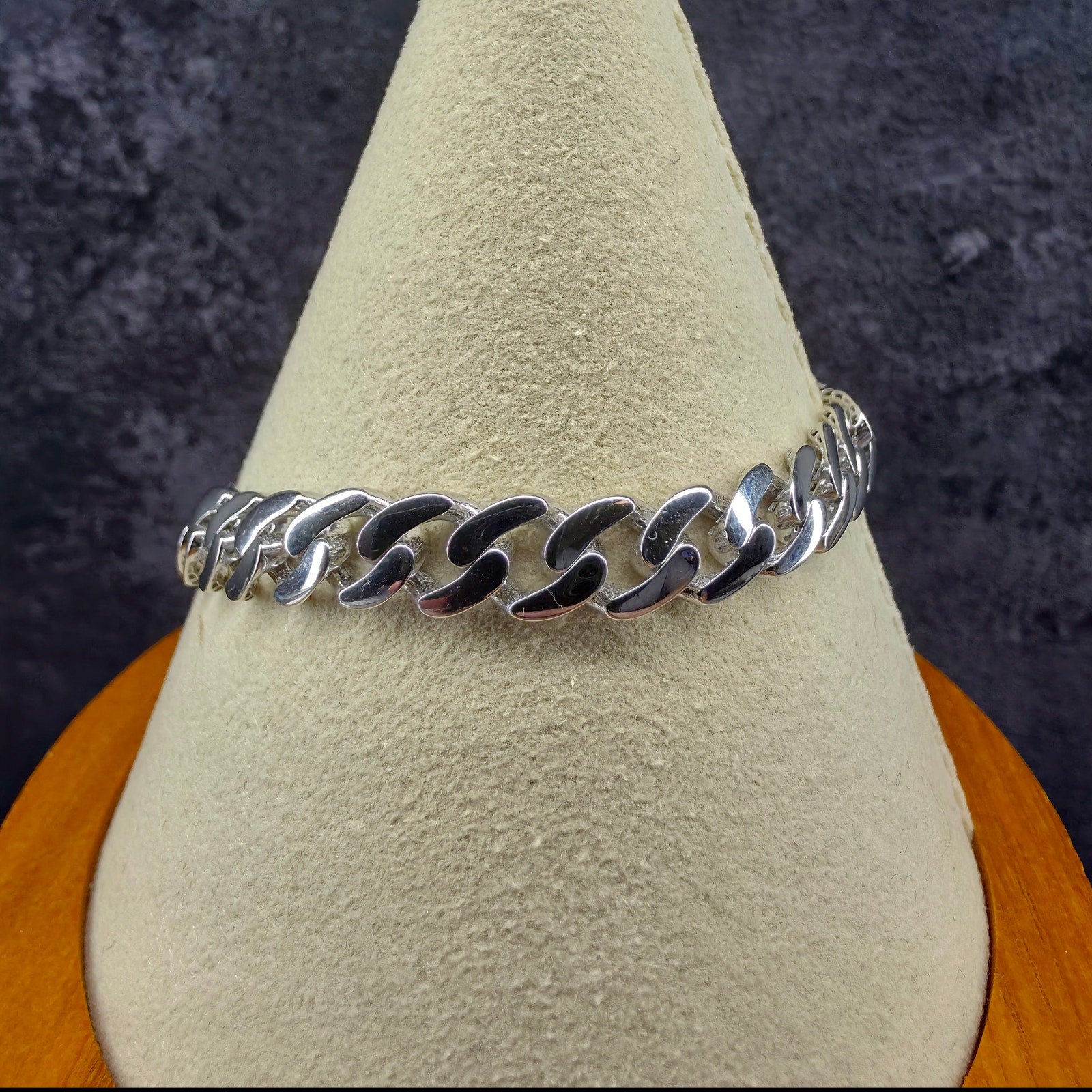 7" Hollow Monaco Cuban Bracelet – 6.8mm 925 Sterling Silver w/Rhodium Plating